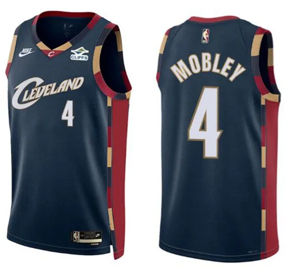 Mens Cleveland Cavaliers #4 Evan Mobley Nike Navy Classic Edition Swingman Jersey