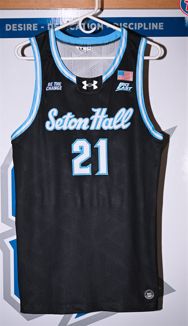 Mens Youth Seton Hall Pirates Custom  2025 Night Mode Black Basketball Jersey