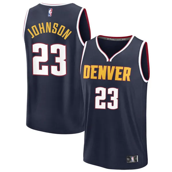 Mens Denver Nuggets #23 Cameron Johnson Nike Navy Icon Edition Swingman Jersey