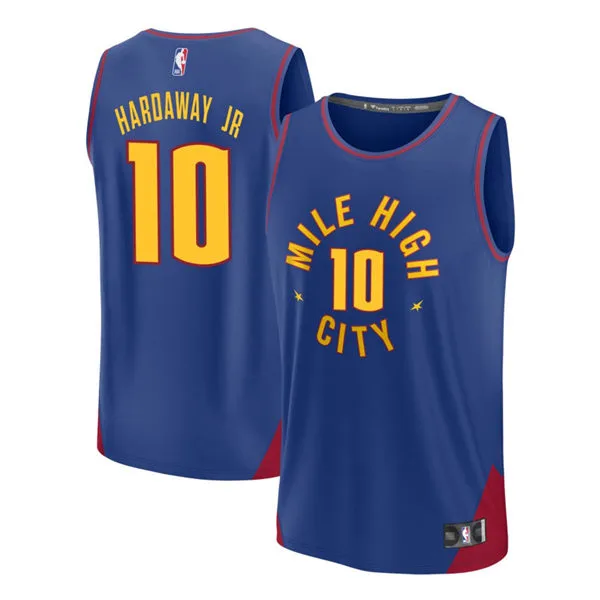 Mens Denver Nuggets #10 Tim Hardaway Jr. Blue Statement Edition Swingman Jersey