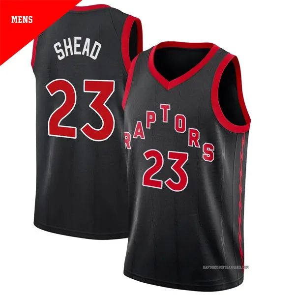 Mens Toronto Raptors #23 Jamal Shead Black Statement Edition Jersey