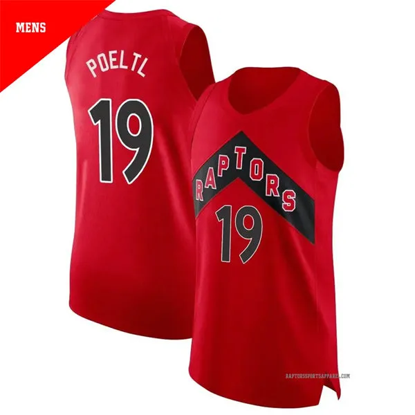 Mens Toronto Raptors #19 Jakob Poeltl Nike Red Icon Edition Swingman Jersey