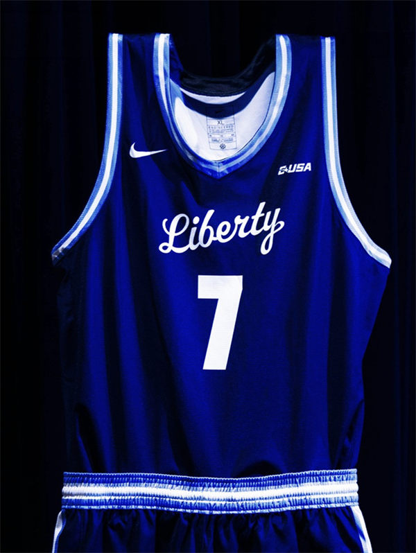 Men's Youth Liberty Flames Custom Nike 2025 Navy College Basketball Game Jersey