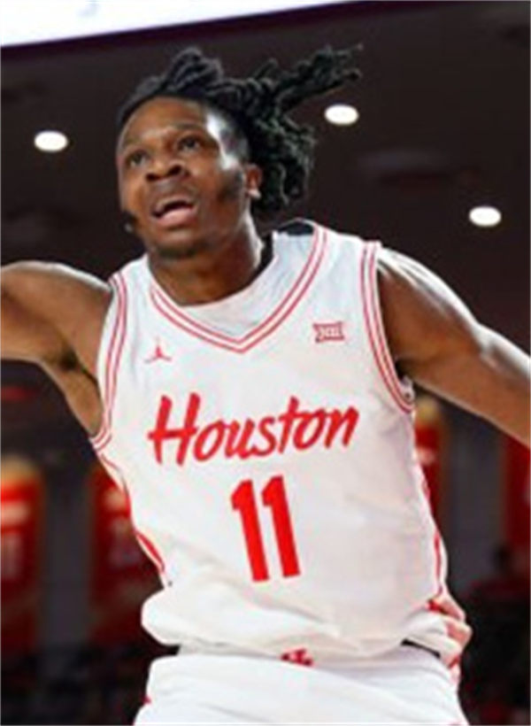 Mens Youth Houston Cougars #11 Joseph Tugler 2025 White Houston Basketball Game Jersey