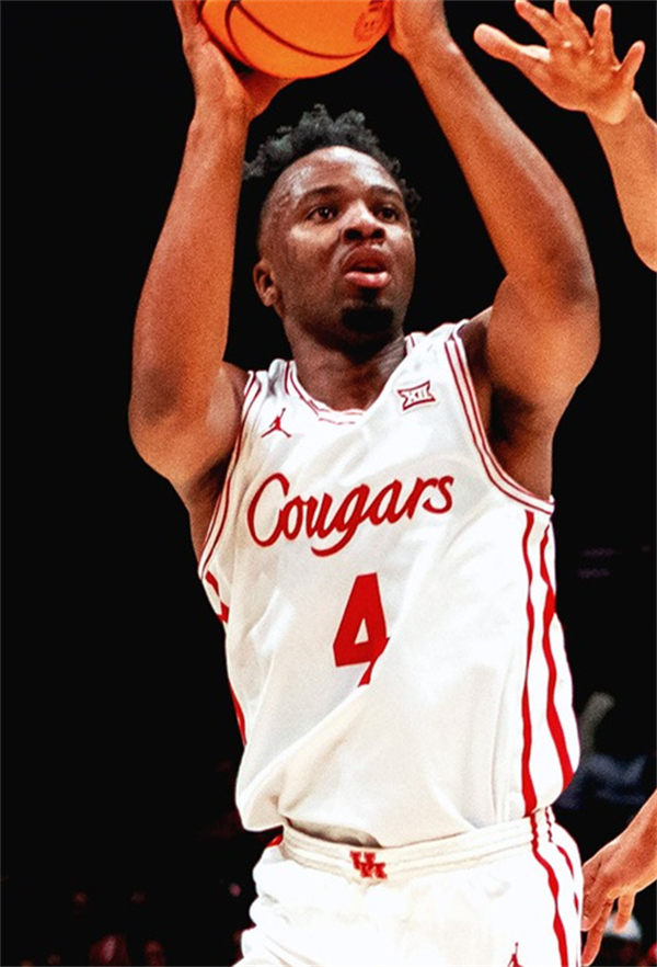 Mens Youth Houston Cougars #4 LJ Cryer 2025 White Cougars Basketball Game Jersey