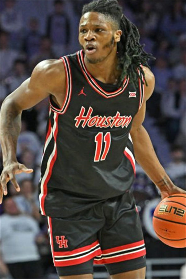 Mens Youth Houston Cougars #11 Joseph Tugler 2025 Black Houston Basketball Game Jersey