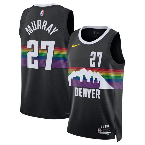 Mens Denver Nuggets #27 Jamal Murray Black 2025-26 City Edition Swingman Jersey
