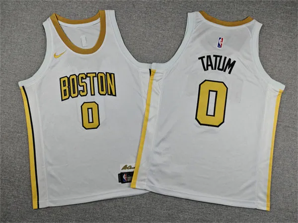 Youth Boston Celtics #0 Jayson Tatum 2025-26 White City Edition Jersey