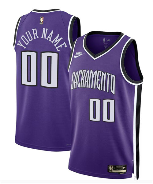 Mens Youth Sacramento Kings Custom Purple Classic Edition Swingman Jersey
