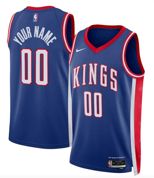Mens Youth Sacramento Kings Custom 2024-25 Blue City Edition Jersey