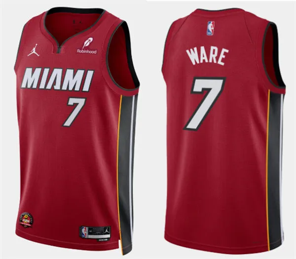 Mens Miami Heat #7 Kel'el Ware Red Statement Edition Swingman Jersey