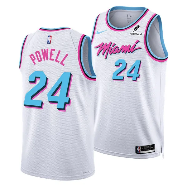 Mens Miami Heat #24 Norman Powell Nike Original Vice Swingman Jersey White