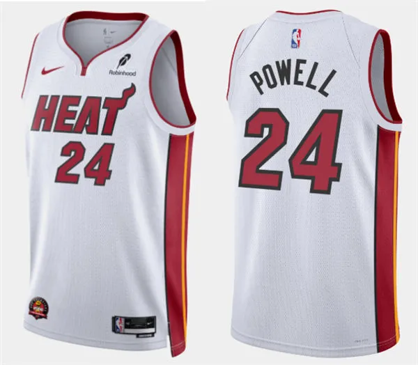 Mens Miami Heat #24 Norman Powell Nike White Association Edition Swingman Jersey