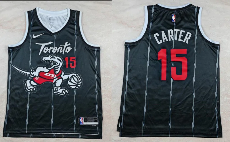 Men's Toronto Raptors #15 Vince Carter Black 2025-26 City Edition Swingman Jersey