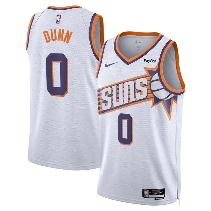 Mens Phoenix Suns #0 Ryan Dunn White Association Edition Swingman Jersey
