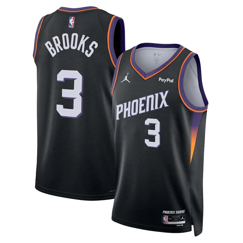 Mens Phoenix Suns #3 Dillon Brooks 2025-26 Black Statement Edition Swingman Jersey