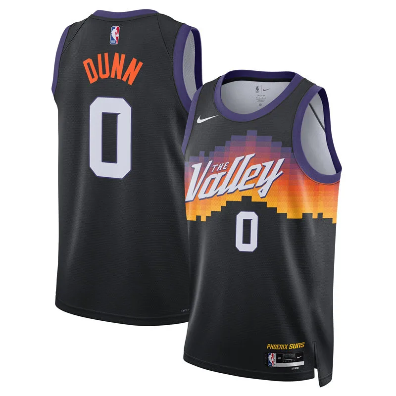 Mens Phoenix Suns #0 Ryan Dunn 2025-26 City Edition Swingman Jersey Black