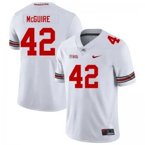 Ohio State Buckeyes #42 Joe McGuire 2025 White Nike F.U.S.E. Limited College Football Game Jersey