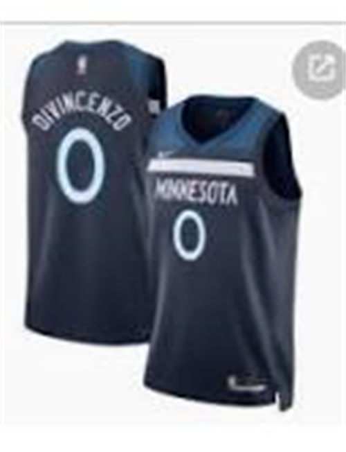 Men's Minnesota Timberwolves #0 Donte DiVincenzo Navy Nike Icon Edition Jersey