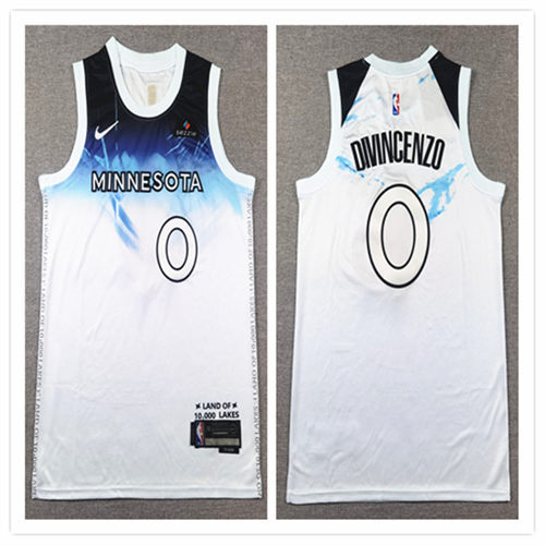 Men's Minnesota Timberwolves #0 Donte DiVincenzo Nike White 2024-25 City Edition Swingman Jersey