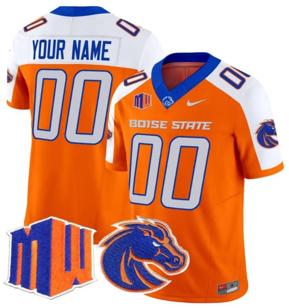 Boise State Broncos Custom Orange White Gratitude Limited Football Jersey