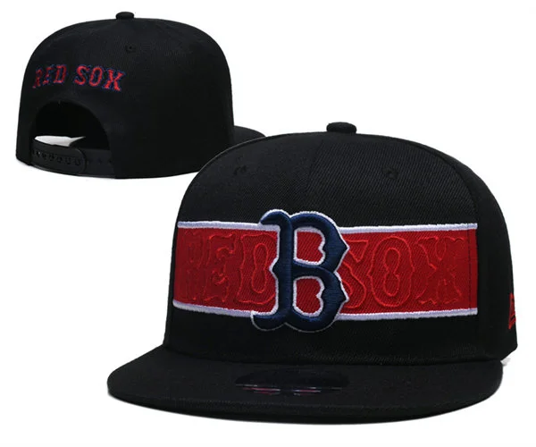 Embroidered Boston Red Sox Navy red Primary Logo Snapback Hat GS12091 (6)