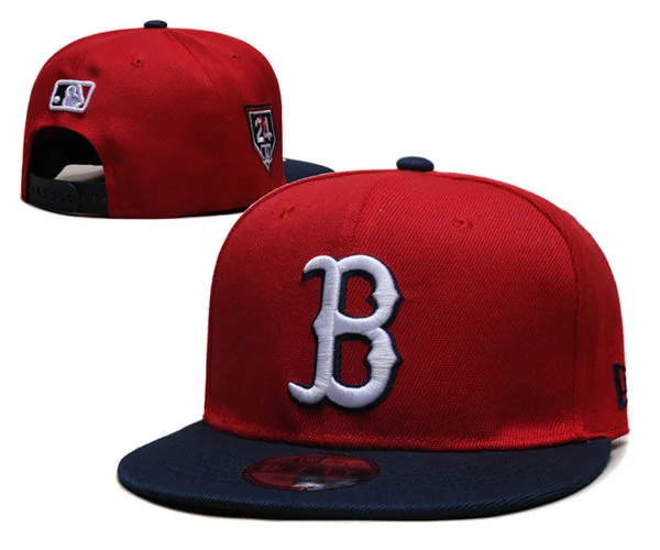 Embroidered Boston Red Sox  red Navy White Primary Logo Snapback Hat GS12091 (7)