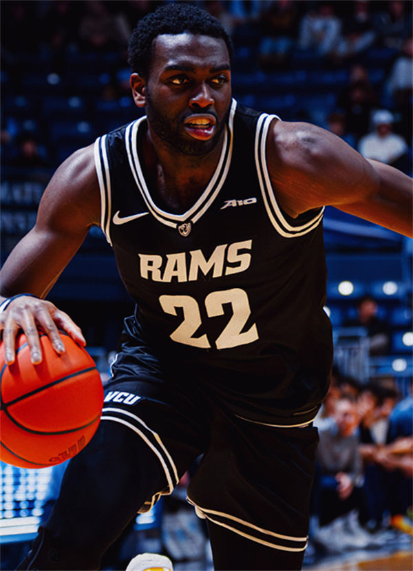 Mens Youth VCU Rams Custom 2025 Black Rams College Basketball Game Jersey