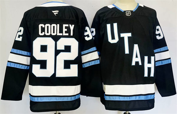 Mens Utah Hockey Club #92 Logan Cooley Fanatics Home Black Player Jersey