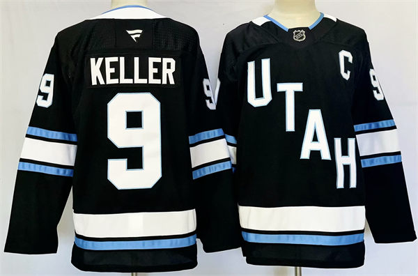 Mens Utah Hockey Club #9 Clayton Keller Fanatics Home Black Player Jersey