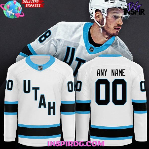 Mens Youth Utah Hockey Custom Fanatics Away White Jersey