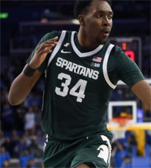 Mens Youth Michigan State Spartans #34 Xavier Booker 2025 Black Basketball Game Jersey