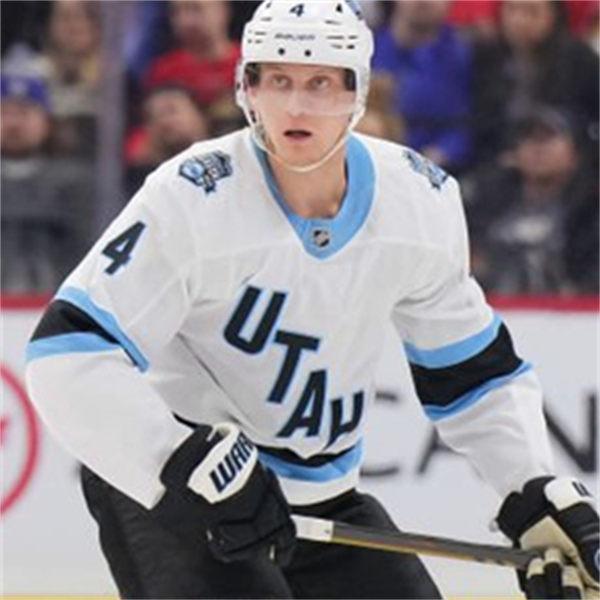 Mens Utah Hockey Club #4 Juuso Valimaki Fanatics Away White Player Jersey