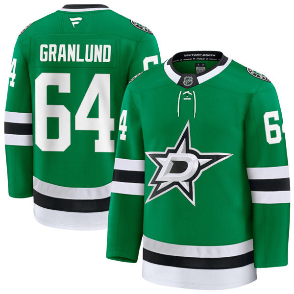 Men's Dallas Stars #64 Mikael Granlund Fanatics Home Green Jersey