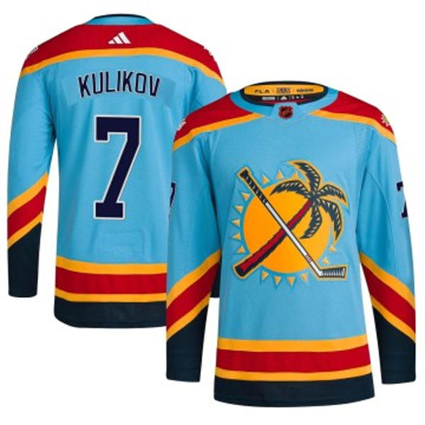 Men's Florida Panthers #7 Dmitry Kulikov Fanatics Light Blue Reverse Retro 2.0 Jersey