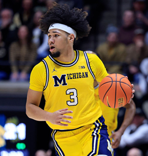 Mens Youth Michigan Wolverines #3 Tre Donaldson Maize Retro Limited College Basketball Game Jersey