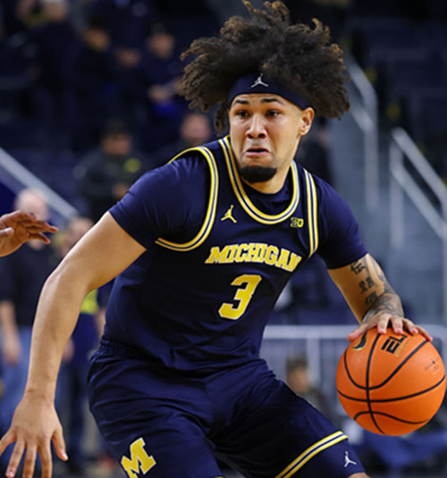 Mens Youth Michigan Wolverines #3 Tre Donaldson Navy College Basketball Game Jersey