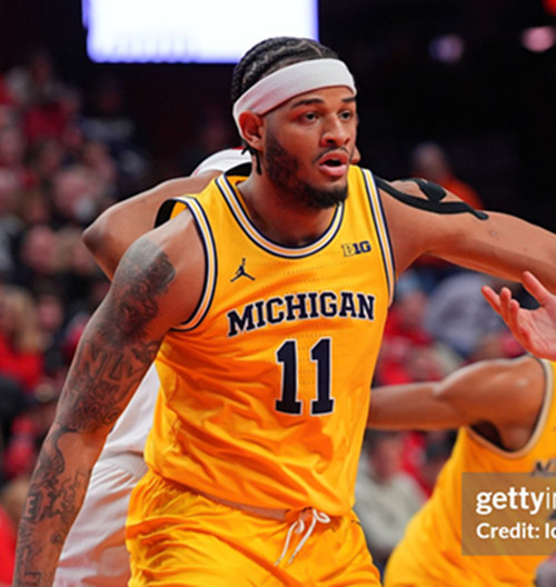 Mens Youth Michigan Wolverines #11 Roddy Gayle Jr.  Maize College Basketball Game Jersey