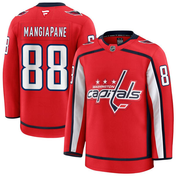 Men's Washington Capitals #88 Andrew Mangiapane Fanatics Home Red Premium Jersey