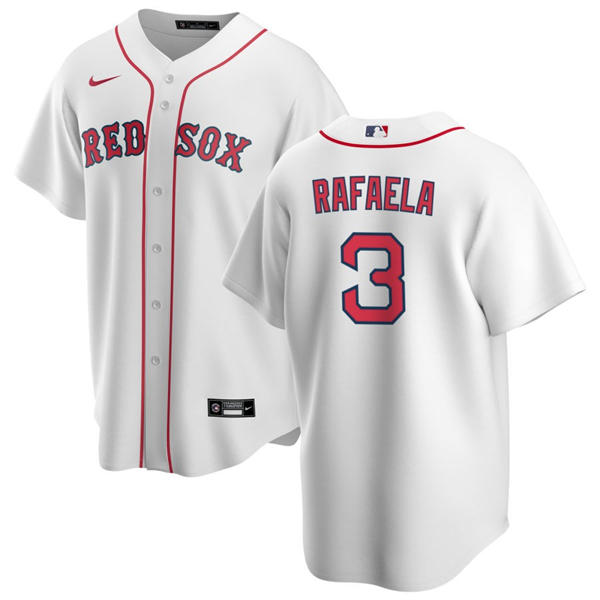 Mens Boston Red Sox #3 Ceddanne Rafaela Nike White Home with Name Limted Jersey
