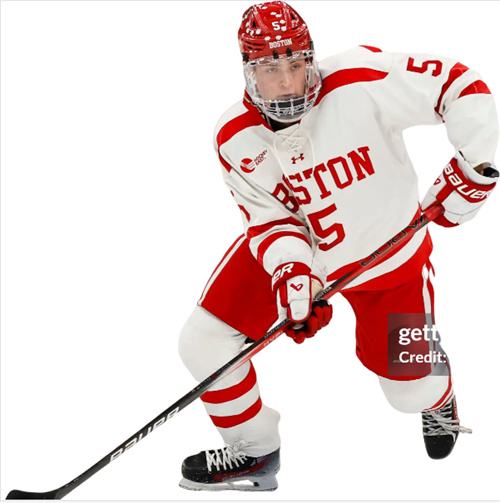 Mens Youth Boston University Terriers 5 Tom Willander 2024 White Hockey Jersey (1)