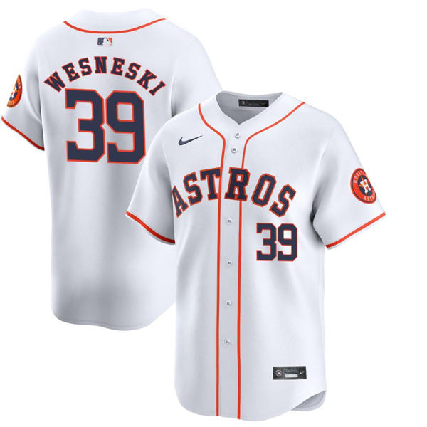 Mens Houston Astros #39 Hayden Wesneski Nike White Home Limited Jersey