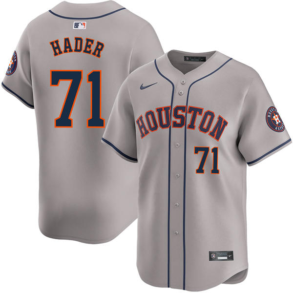 Mens Houston Astros #71 Josh Hader Nike Gray Road Limited Jersey