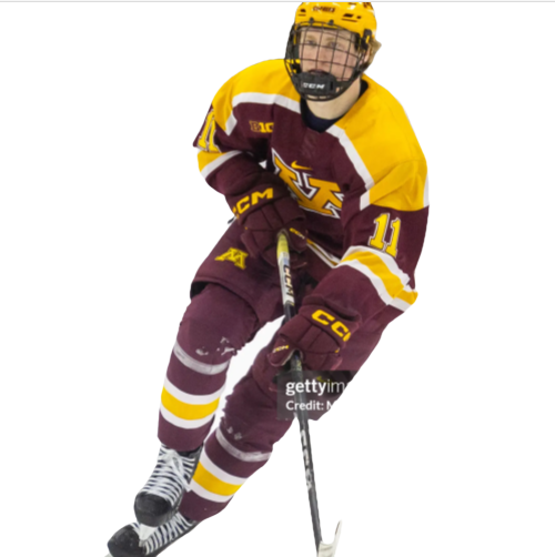 Mens Youth Minnesota Golden Gophers #11 Oliver Moore 2024 Maroon Hockey Jersey