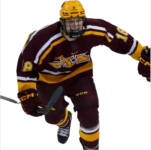 Mens Youth Minnesota Golden Gophers #18 Mason Nevers (C) 2024 Maroon Hockey Jersey