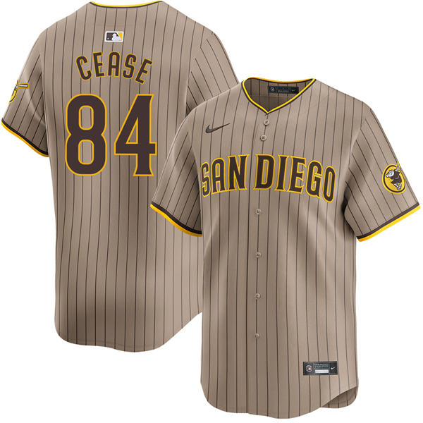 Youth San Diego Padres #84 Dylan Cease Nike Alternate Khaki Limited Jersey