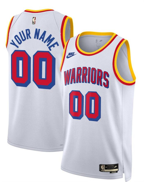 Mens Youth Golden State Warriors Custom Nike White Classics Edition Jersey