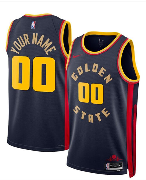Mens Youth Golden State Warriors Custom Nike Navy 2024-25 City Edition Swingman Jersey