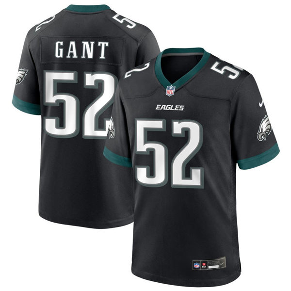 Mens Philadelphia Eagles #52 Dallas Gant Nike Black Vapor Limited Jersey