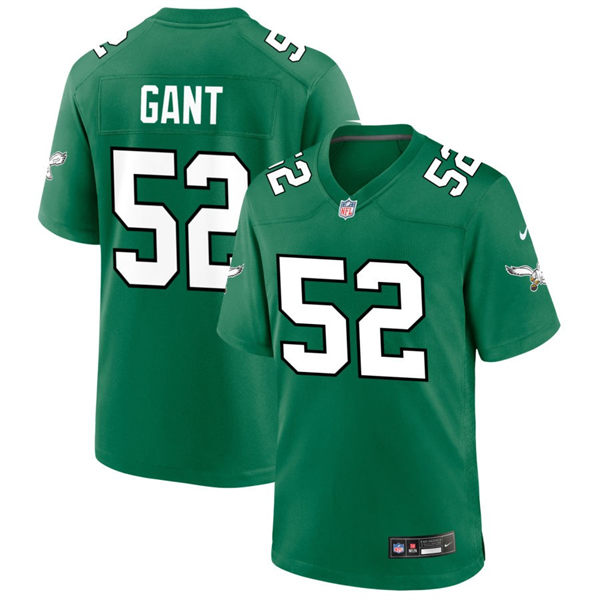 Mens Philadelphia Eagles #52 Dallas Gant Nike Kelly Green 1996 Retro F.U.S.E. Limited Jersey